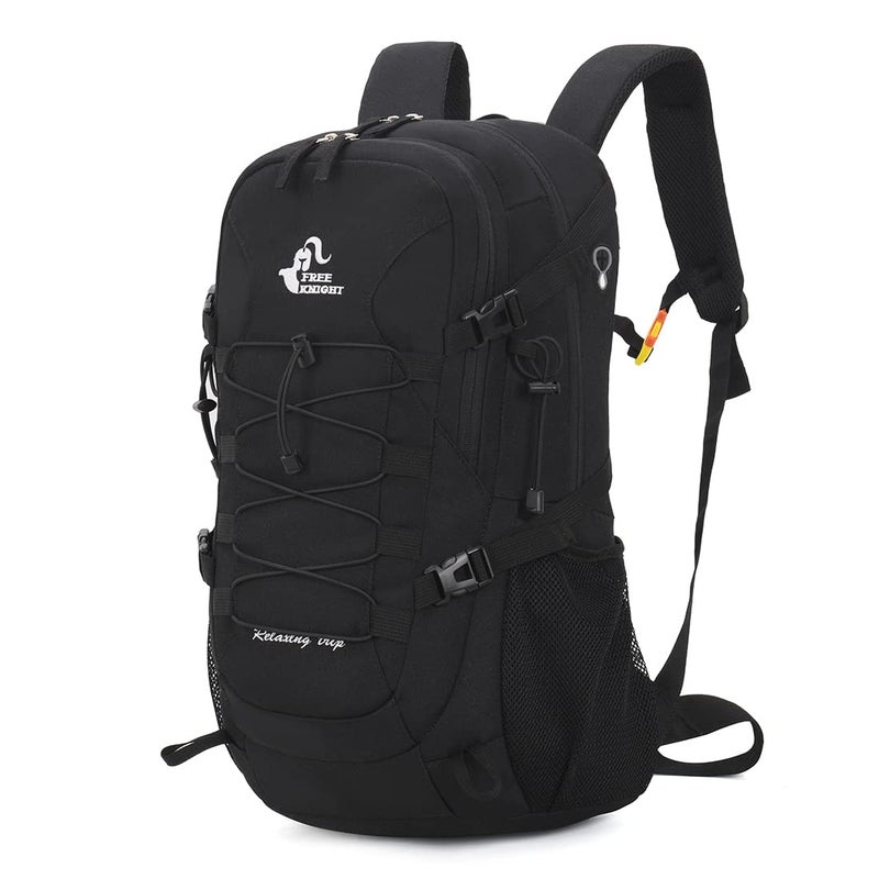 Bseash 40L Waterproof Hiking Backpack with Rain Cover  Outdoor Sport Travel Bag Daypack for Camping Climbing Skiing Cycling (Black) - Image 1